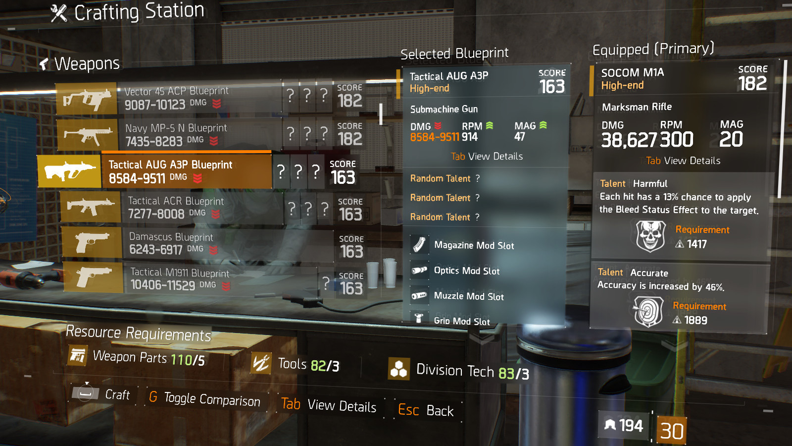 Tactical AUG A3P Blueprint